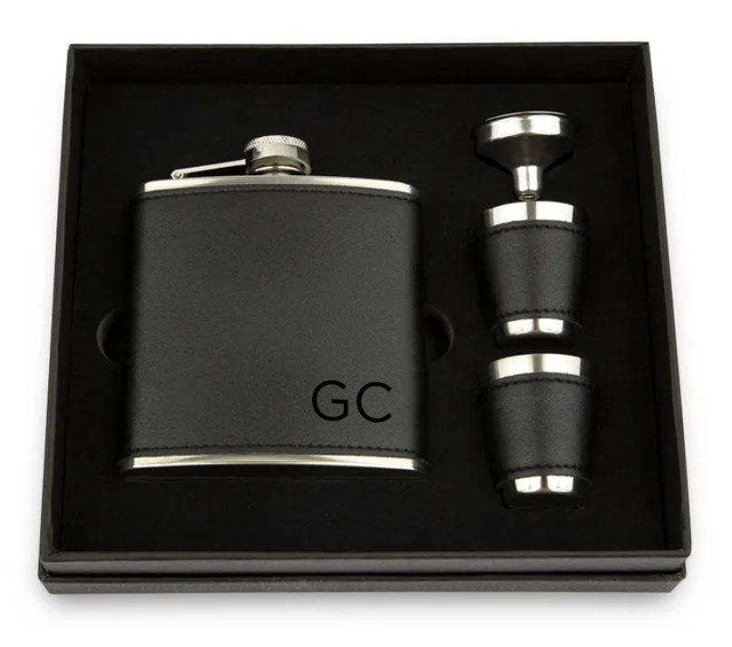 Monogram Flask Gift Set